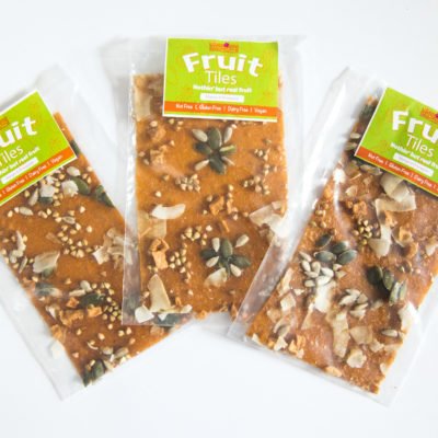 Fruit Tile Sprinkled Delicious Fruit Tiles sprinkled with seeds, coconut and dried fruit